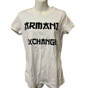 Armani Exchange White Tee size Large