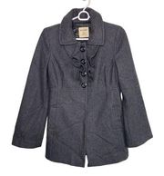 Old Navy Gray Wool Buttoned Peacoat Size Small