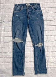 Paige Sarah slim distressed straight leg jean