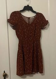 Maroon floral dress excellent condition