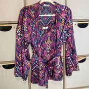 Molly bracken satin ikat tank & jacket