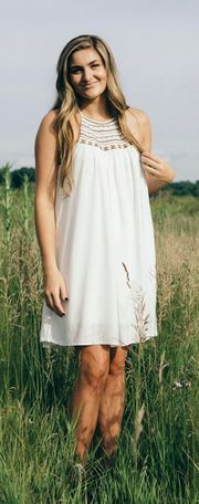 Boutique White Embroidered Dress