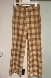 Plaid cropped Pants