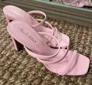 Altar’d State Pink Strappy Heels