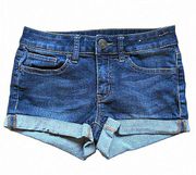 So‎ Cuffed Jean Shorts Dark Wash Size 3
