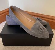 Gray Suede Loafers