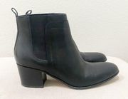 vince hallie chelsea leather black ankle booties boots size 7