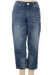 Seven7 size 4 midrise crop blue jeans