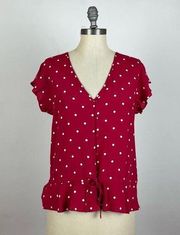 Rails Bretton Red Polka Dot Blouse