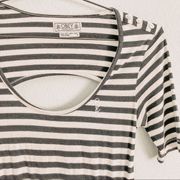 Obey Black/White Striped Dress. Size Small.