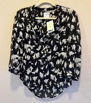 HD in Paris Anthropologie Shirt Size 4 Women's Parisian‎ Figures Blouse Top