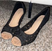 Report Lace Wedge Heels