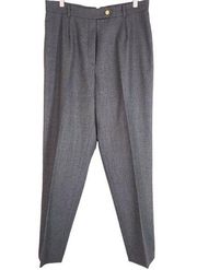 Burberry Womens Vintage Wool Trouser Pants Grey