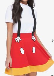 Mickey Mouse Suspender Skirt sz M