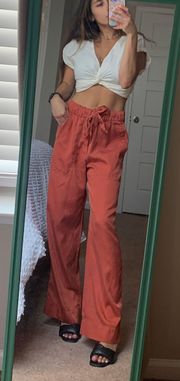 Orange/rust Colored Flare Pants