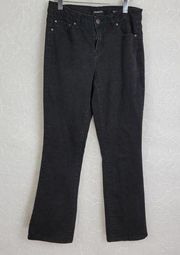 Needle & Thread Womens Jean Size 10P Black Slim Fit Boot Cut Flare Stretch Denim