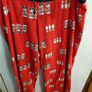 DISNEY SIZE extra large pajama pants red with Mickey Mouse and bowling pin print