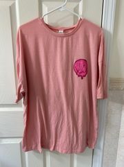 Pink graphic tee