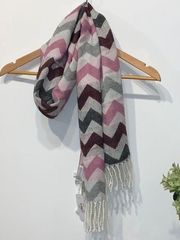 Chevron scarf‎ with fringe NWT