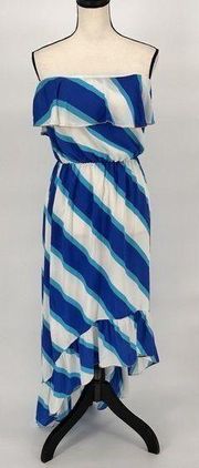 Lilly Pulitzer Caldwell Sail Stripe Colorblock High Low Maxi Dress $278 Resort