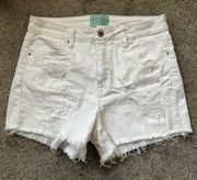 White Denim Shorts