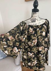 French Connection Floral Night Off the Shoulder Women’s Dress Small NWT
