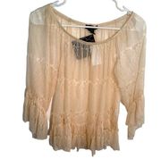 Miss Chievous Lace Blouse Almond