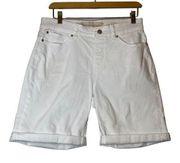 Soft Surroundings Ultimate White Jean Pull On Shorts Small High Rise