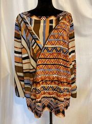 Chico’s multicolored long sleeve blouse size 3