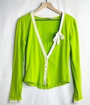 MOSCHINO Green Donna Cardigan in Size 12