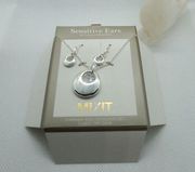NWT Mixit Silver Necklace & Earrings Set