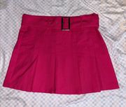 Pink Pleated Mini Skirt