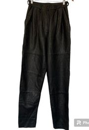 Milano Women’s Pants Vintage 90’s Genuine Leather Black