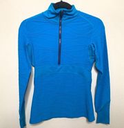 Title Nine Blue Athletic 3/4 Zip Up Jacket Stretch