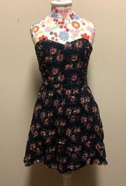 Strapless Navy Dress