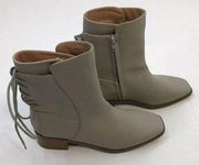 Journee Collection Vannder Tru Comfort Bootie Olive Gray Leather Size 6.5