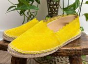 Saks Fifth Avenue Marigold Suede Scallop Summer Espadrilles 7.5