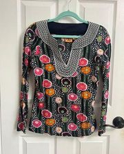 Tunic Blouse Multicolor Floral Top