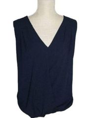 The Limited Tank Top Women's Medium Navy V Neck Sleeveless Dressy