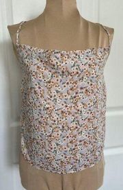 Le Lis Collection Women's Drape Front Halter Top Lilac OrangeFloral Print Size L