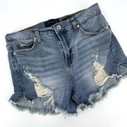 Kendall & Kylie High-Rise The Icon Distressed Cut Off Size 9 Size 8