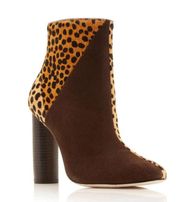 Ulla Johnson Carin Bootie in Patchwork Leopard Calf Hair