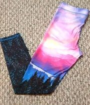 NWOT Terez Mountain & Sky View Leggings Large