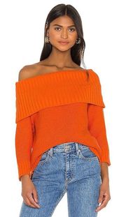 Bonnie Off the Shoulder Pullover Sweater in Monarch Size S