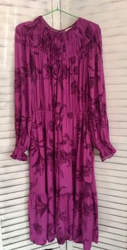 Purple Floral Dress, Small