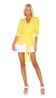 Revolve L’academie Yellow Tie Waist The Maggy Blazer Sz.S NWT