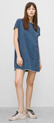 ZARA  Denim Chambray Mini Dress Size S