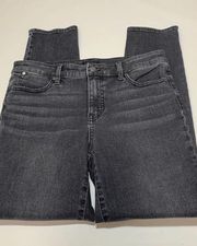 Talbots Women’s Slim Ankle Jeans Denim Cotton Dark Wash Black Size 8