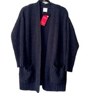 Serra knit open cardigan black M