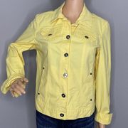 Yellow Button Down Jacket Size Large